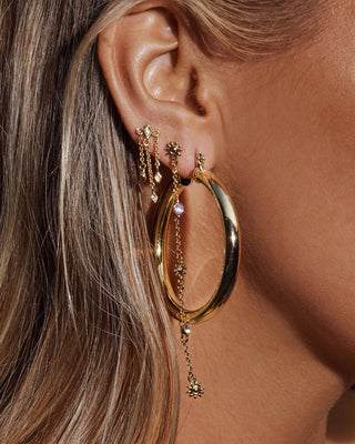 Amalfi Tube Hoops - Gold: Gold - obligato