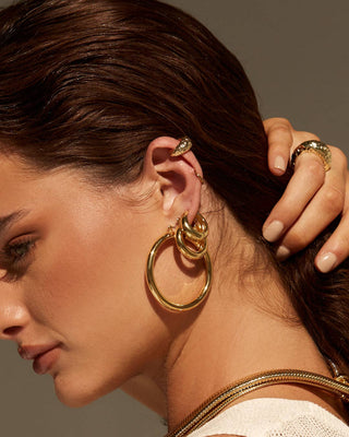 Amalfi Tube Hoops - Gold: Gold - obligato