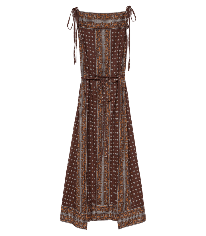 Amarante Dress in in Terre Foulard De La Mer - obligato