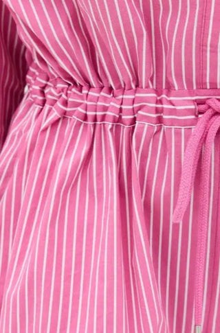 Amelie Long Sleeve Romper in Carnation Pink - obligato
