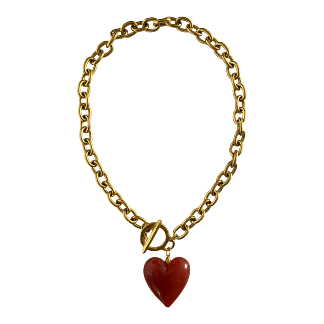 Amore Murano Glass Heart Necklace: Periwinkle Blue - obligato