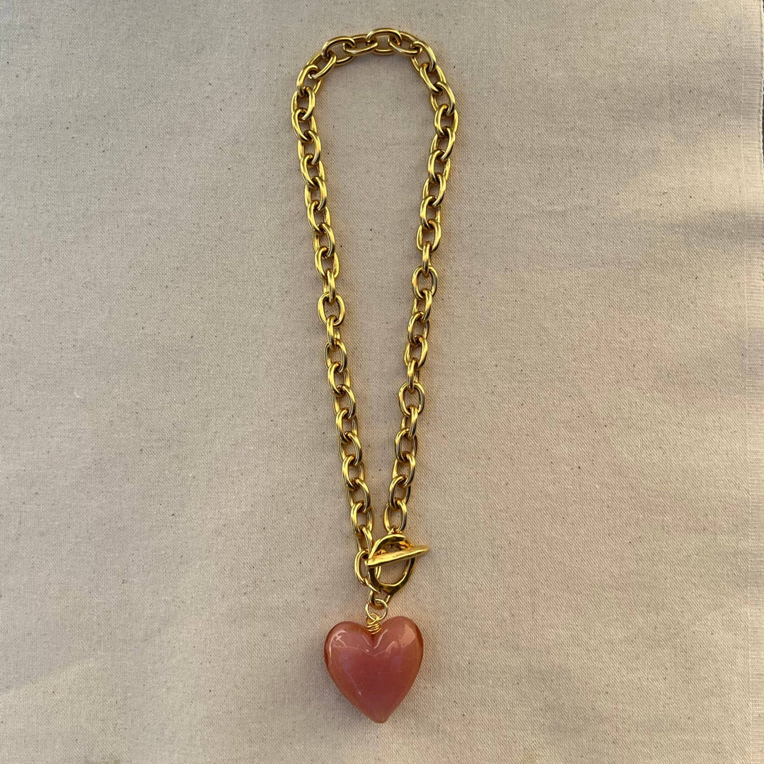 Amore Murano Glass Heart Necklace: Periwinkle Blue - obligato