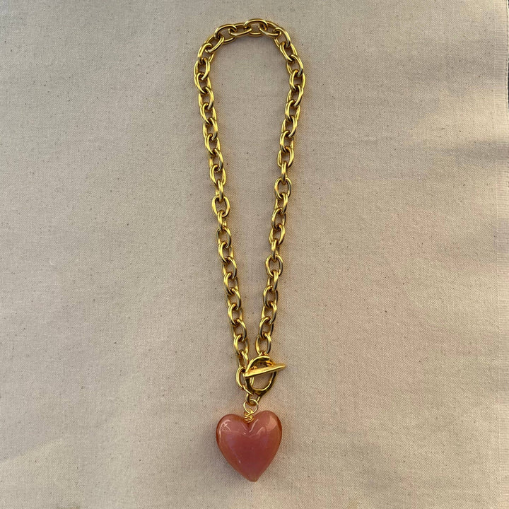 Amore Murano Glass Heart Necklace: Periwinkle Blue - obligato