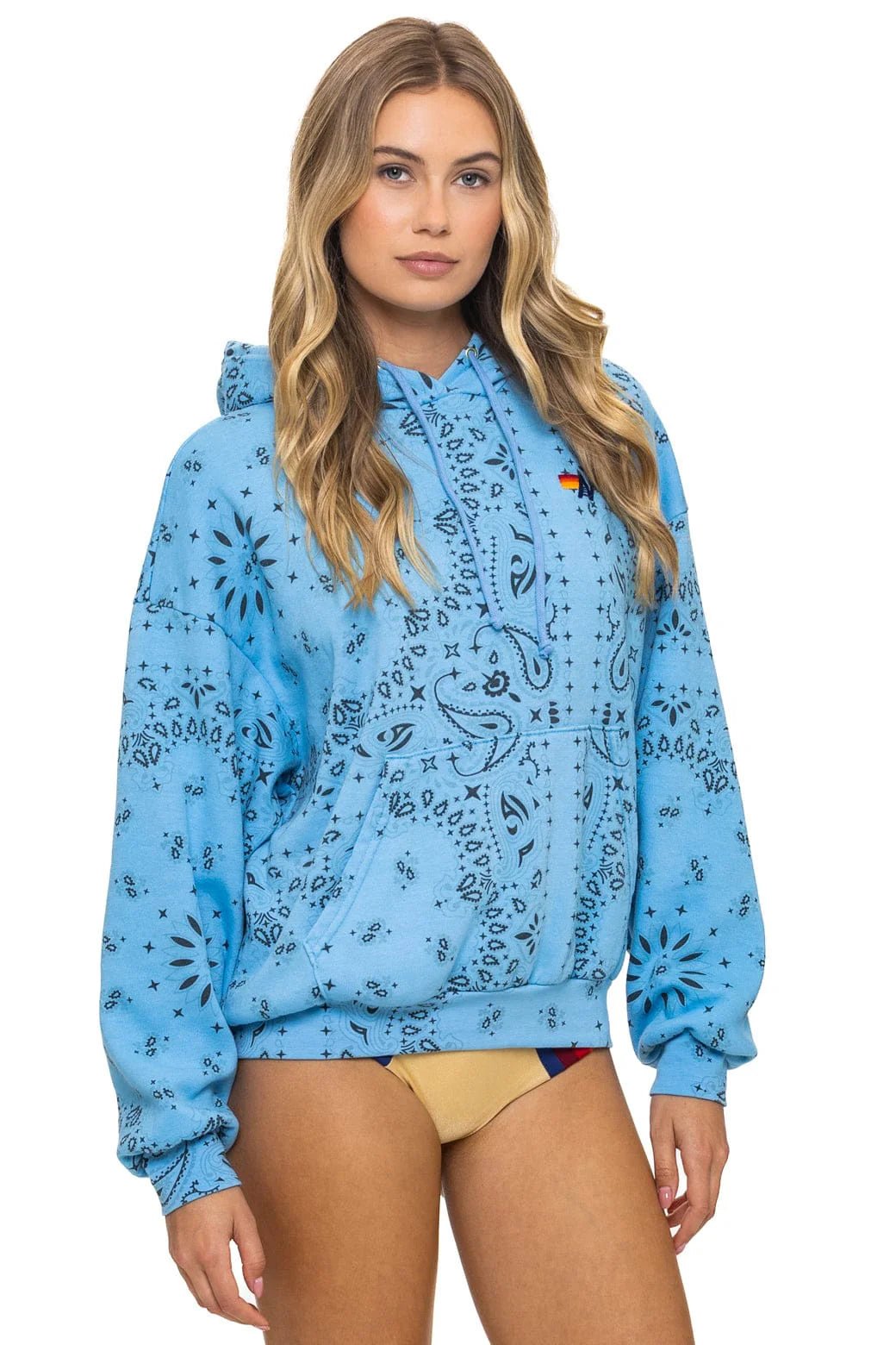AN Bandana Pullover Hoodie Relaxed in Sky - obligato