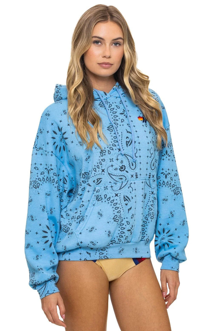 AN Bandana Pullover Hoodie Relaxed in Sky - obligato