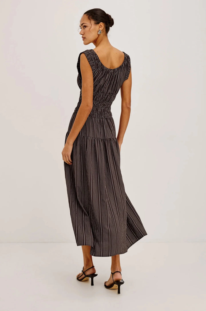 Anastasia dress in Chicory Stripe - obligato