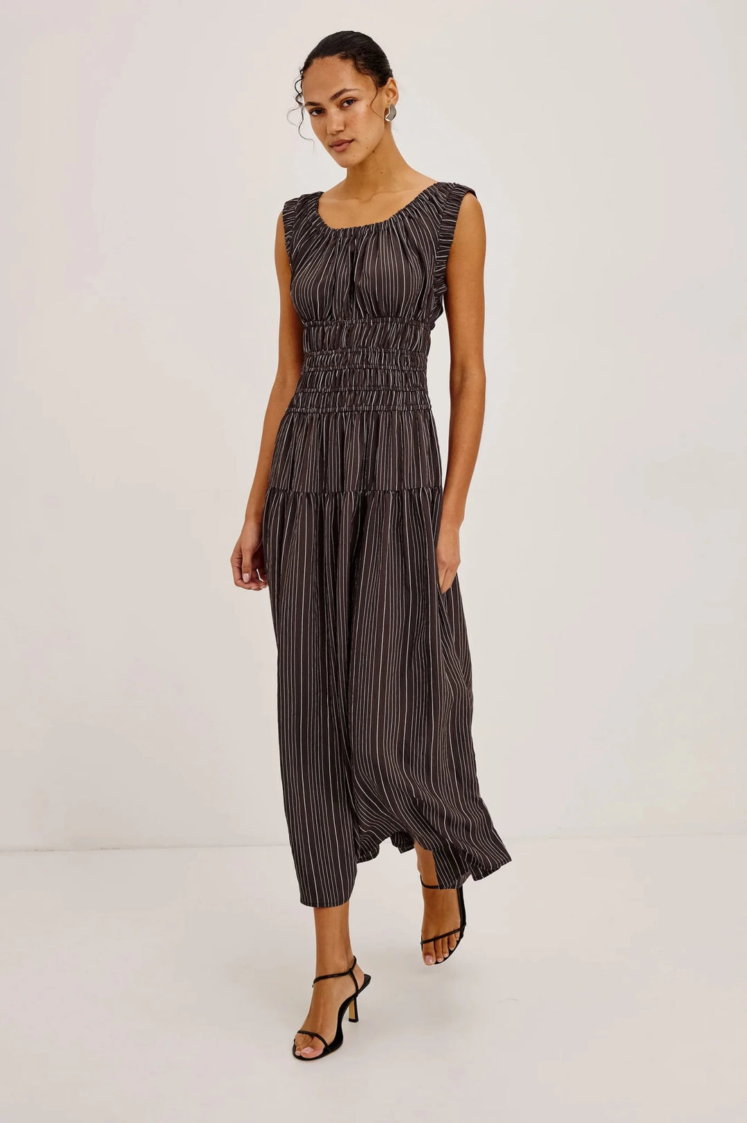 Anastasia dress in Chicory Stripe - obligato