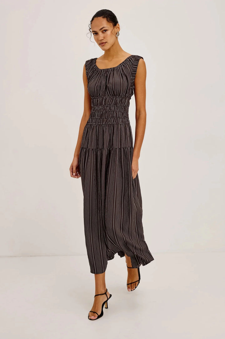 Anastasia dress in Chicory Stripe - obligato