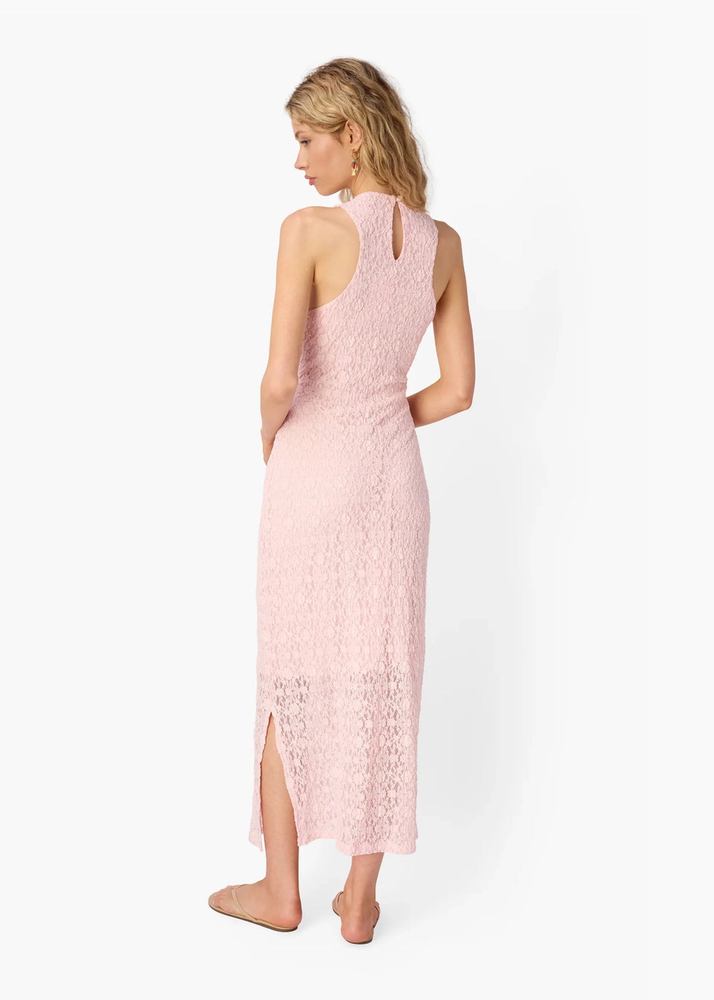 Anison Stretch Lace Dress in Dogwood - obligato