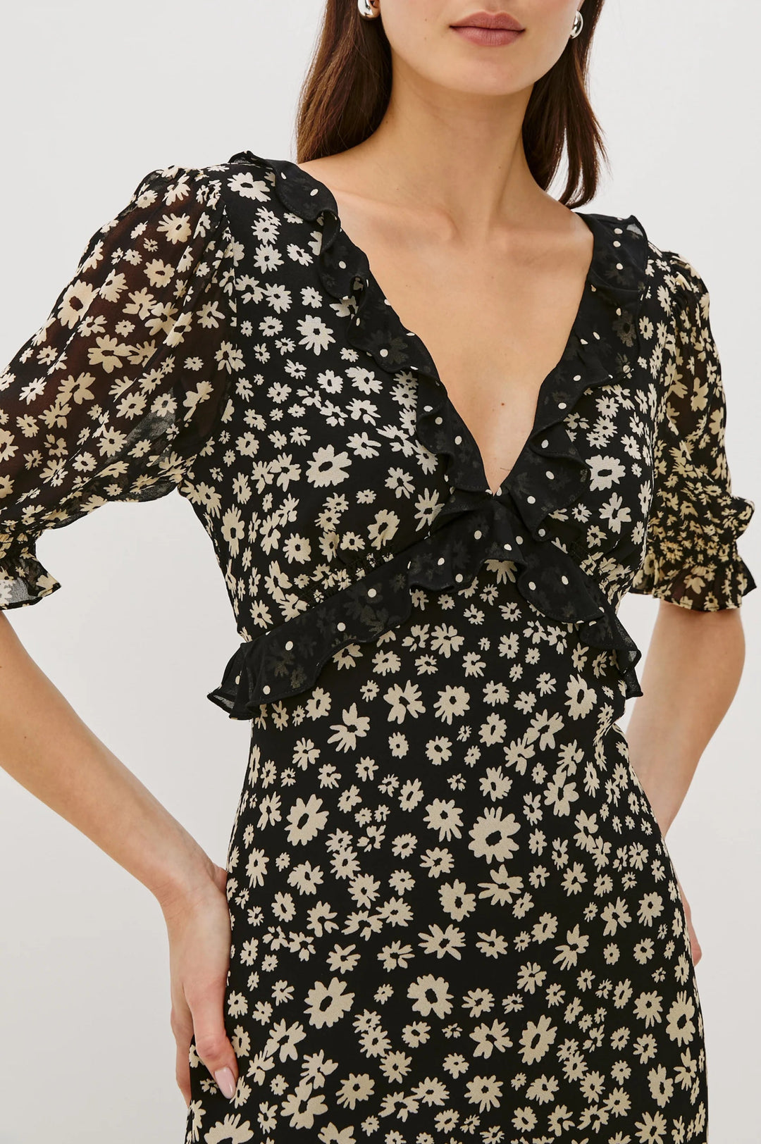 Anna Marie Dress in Daisy Dot Combo - obligato