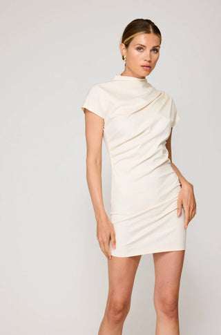 ARCHER DRAPED MINI DRESS - obligato