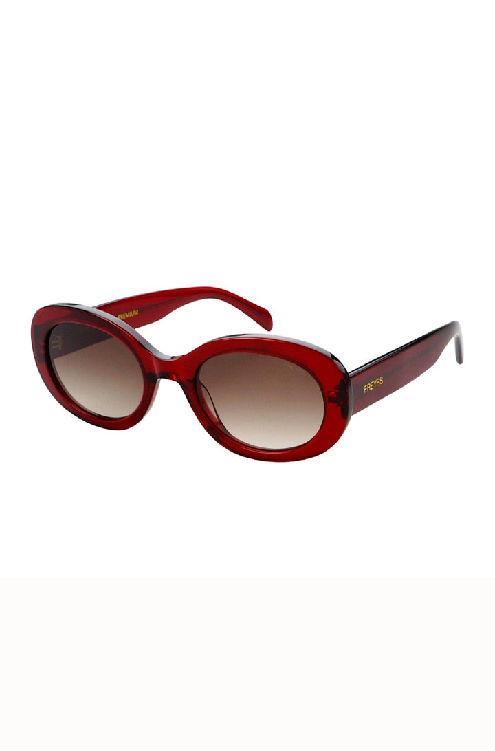 Aria Acetate Womens Oval Sunglasses: Dark Cherry - obligato