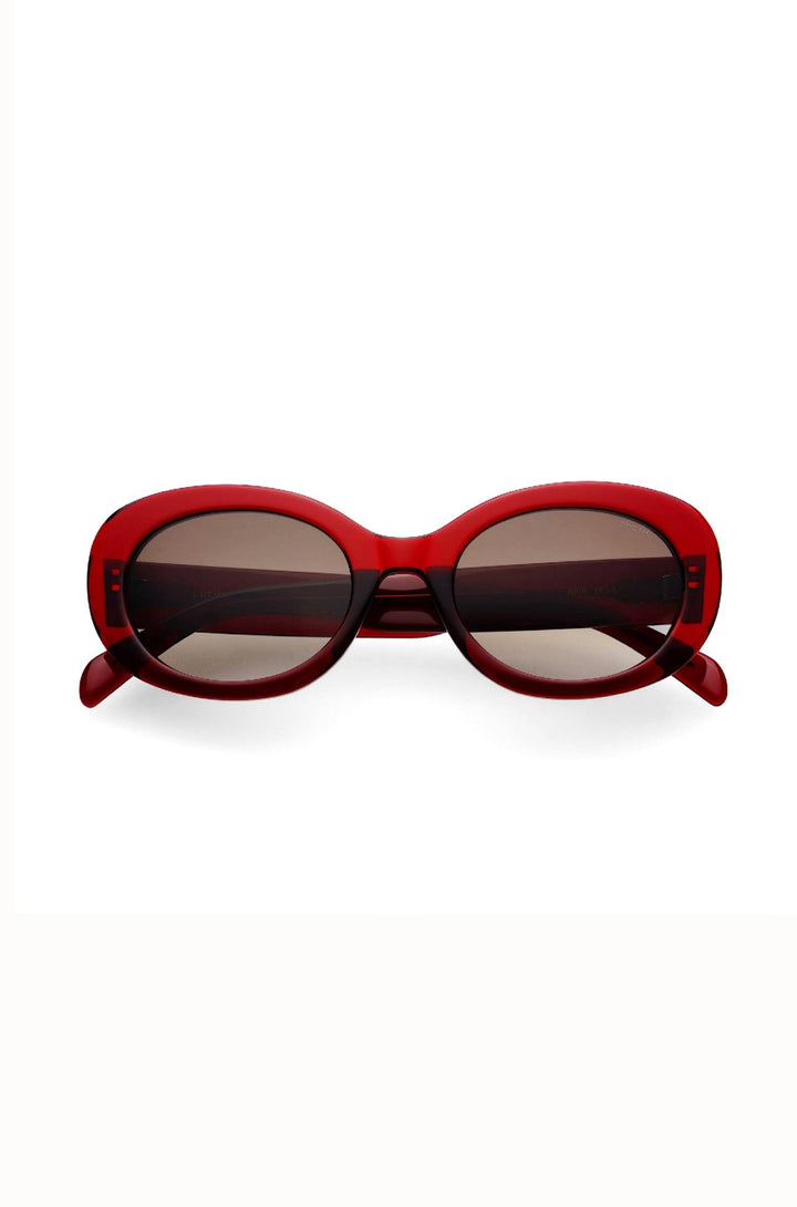 Aria Acetate Womens Oval Sunglasses: Dark Cherry - obligato