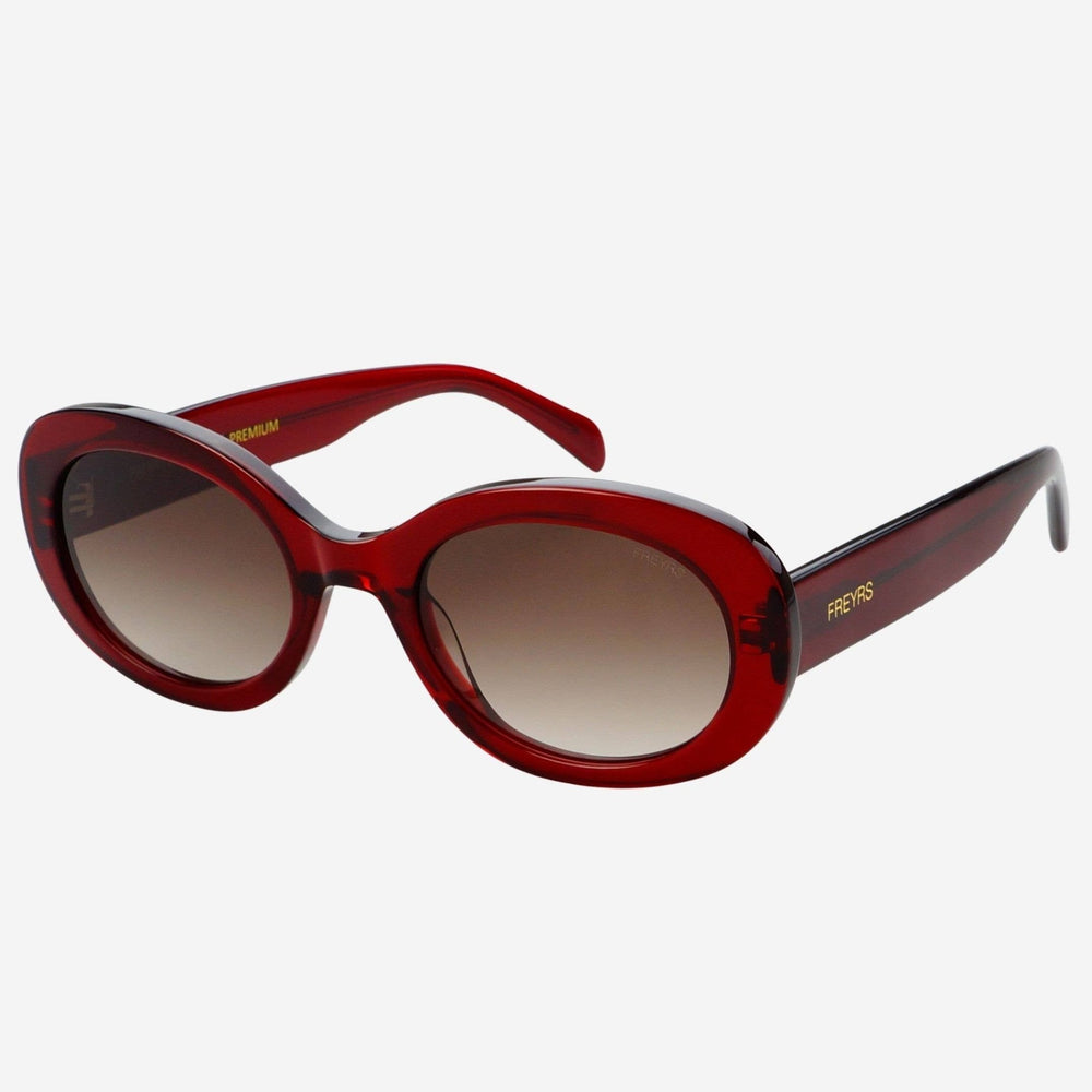 Aria Acetate Womens Oval Sunglasses: Dark Cherry - obligato