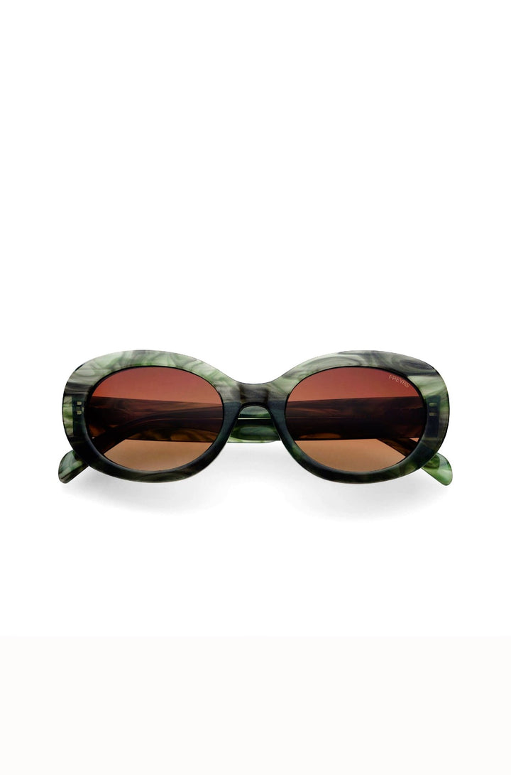 Aria Acetate Womens Oval Sunglasses : Emerald - obligato