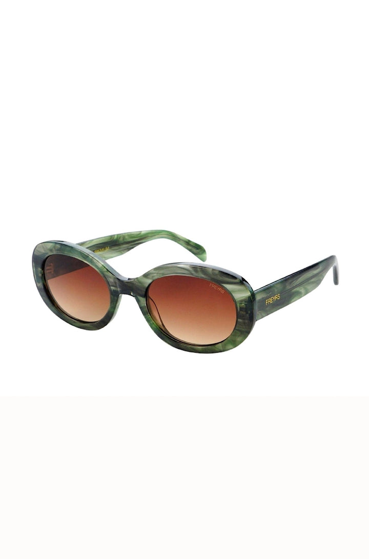 Aria Acetate Womens Oval Sunglasses : Emerald - obligato