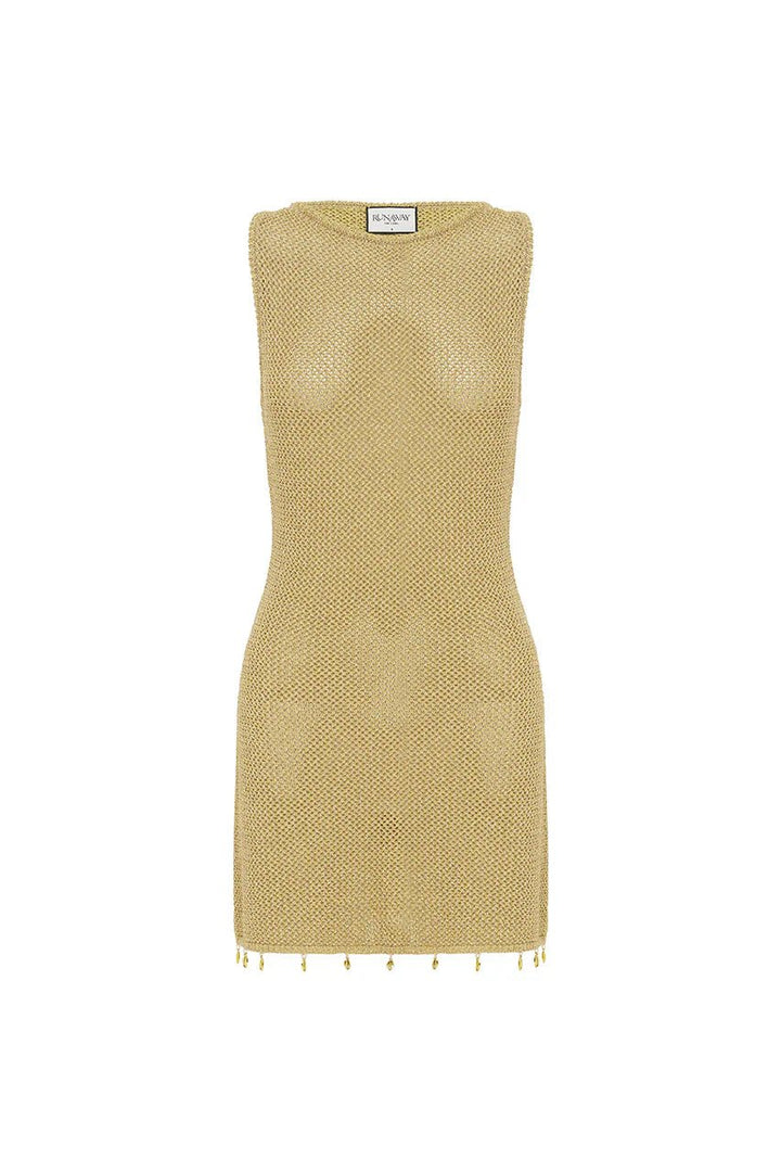 Ariyah Mini Dress in Gold - obligato