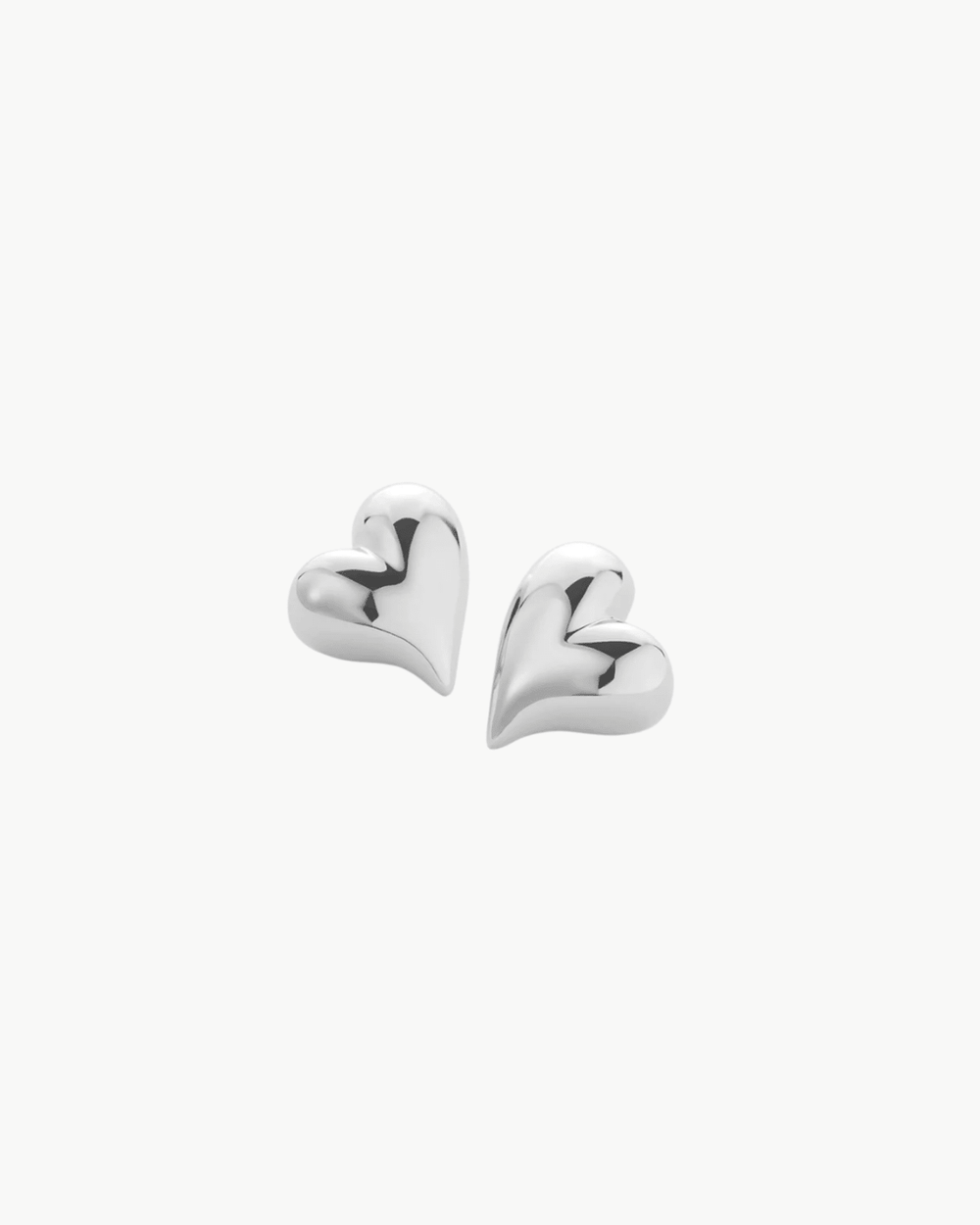 Art Heart Symmetrical Button Earrings - obligato