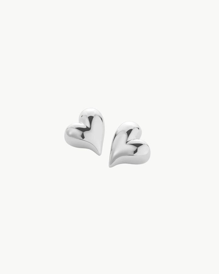 Art Heart Symmetrical Button Earrings - obligato