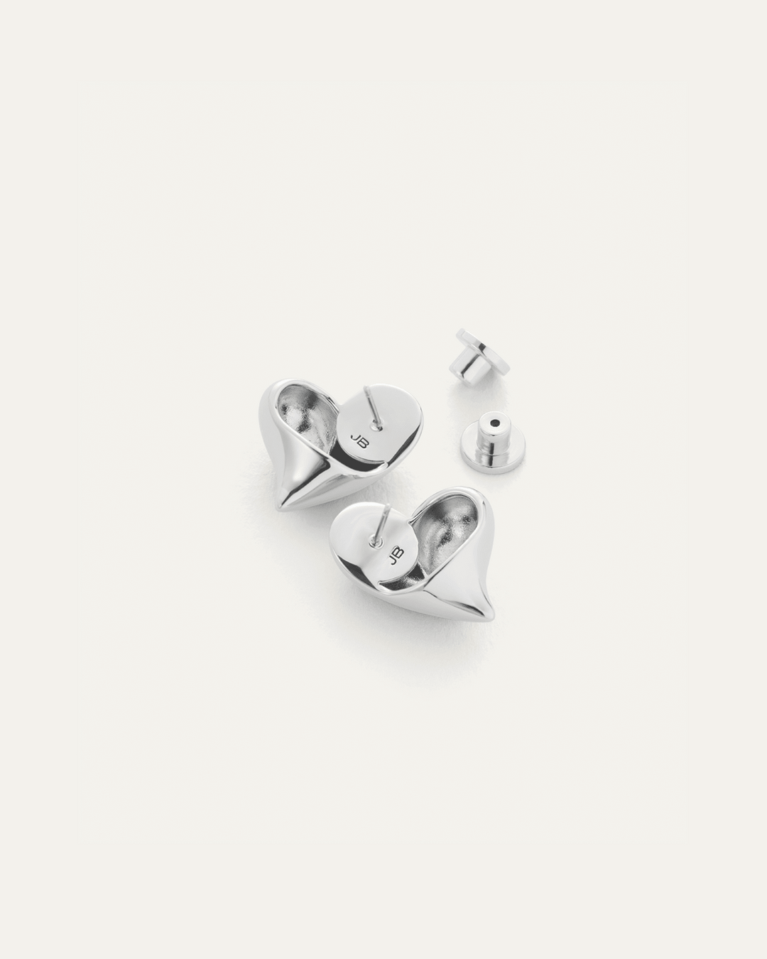 Art Heart Symmetrical Button Earrings - obligato