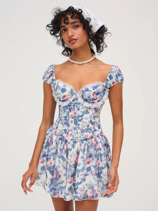 Audrey Floral Mini Dress - obligato