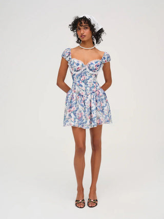 Audrey Floral Mini Dress - obligato