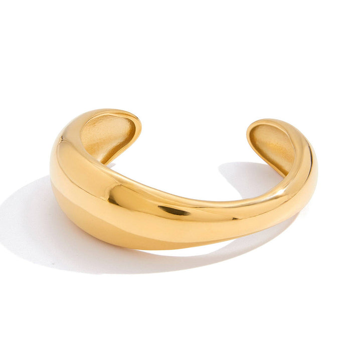 Aura Gold Tapered Cuff Bracelet - obligato
