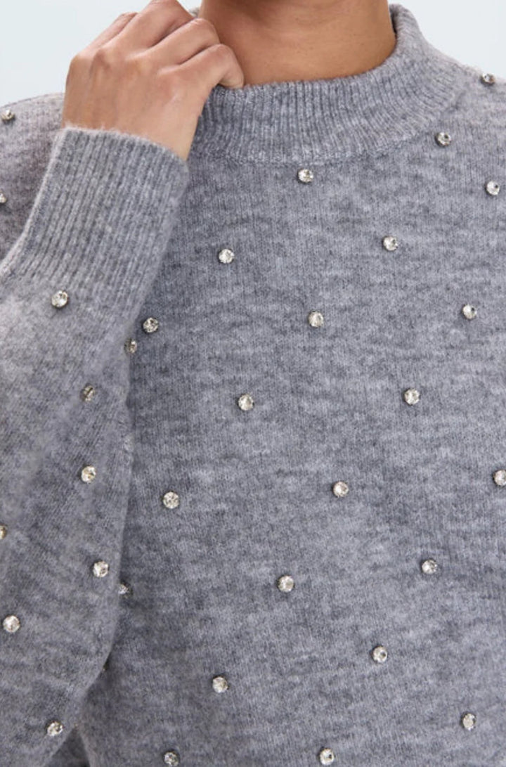 Aura Sweater in Charcoal Diamonte - obligato