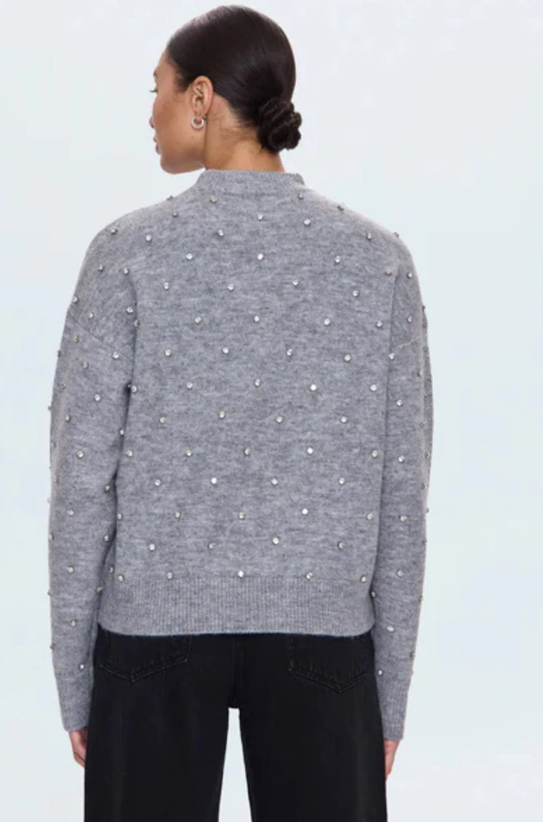Aura Sweater in Charcoal Diamonte - obligato