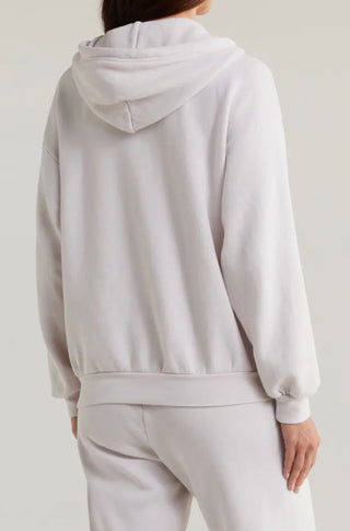 AV 5 Stripe Hoodie in Dove Grey - obligato