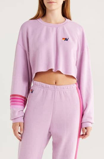 AV 5 Stripe Sweatpant in Mauve Pink - obligato