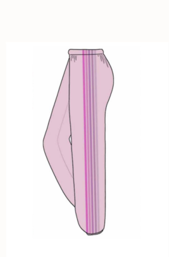 AV 5 Stripe Sweatpant in Mauve Pink - obligato