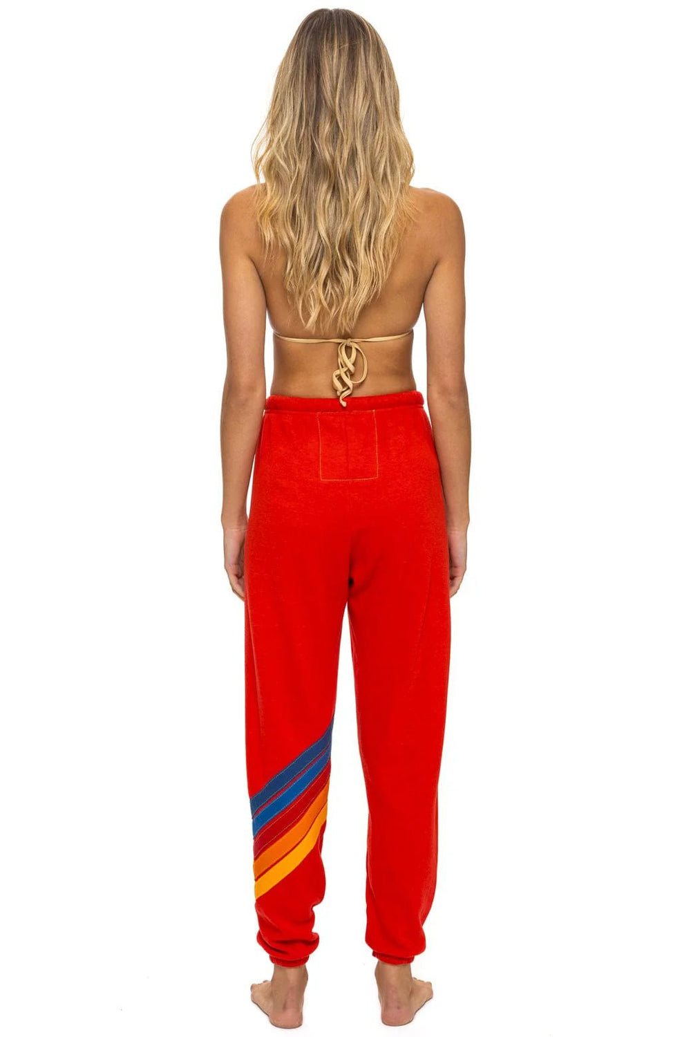 AV All Seasons Circle Chevron Sweatpant in Red - obligato