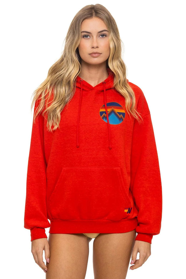 AV All Seasons Circle Pullover Hoodie in Red - obligato