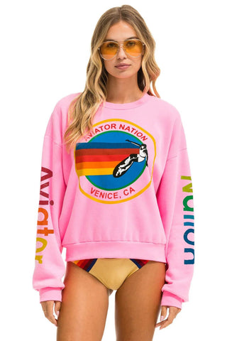 AV Crew Sweatshirt Neon Pink - obligato
