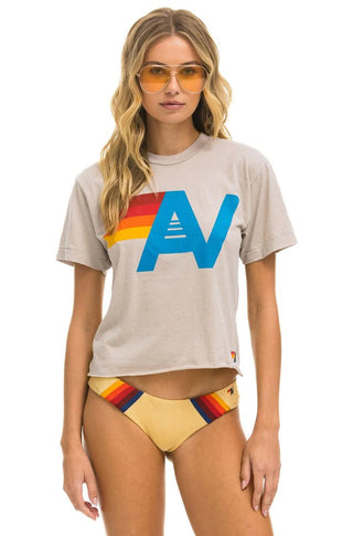 AV Logo Boyfriend Tee in Sand - obligato