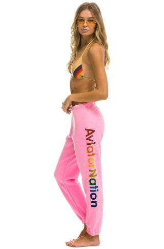 AV Logo Sweatpants in Neon Pink - obligato