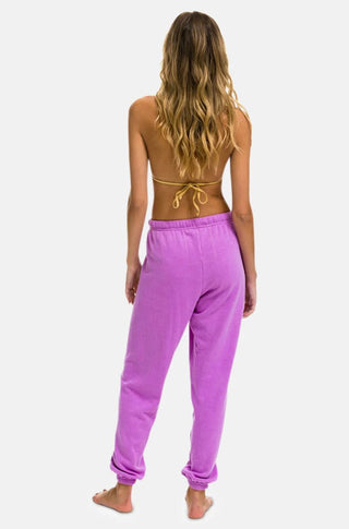 AV Logo Sweatpants in Neon Purple - obligato