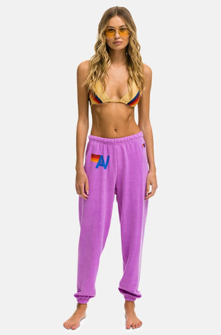 AV Logo Sweatpants in Neon Purple - obligato