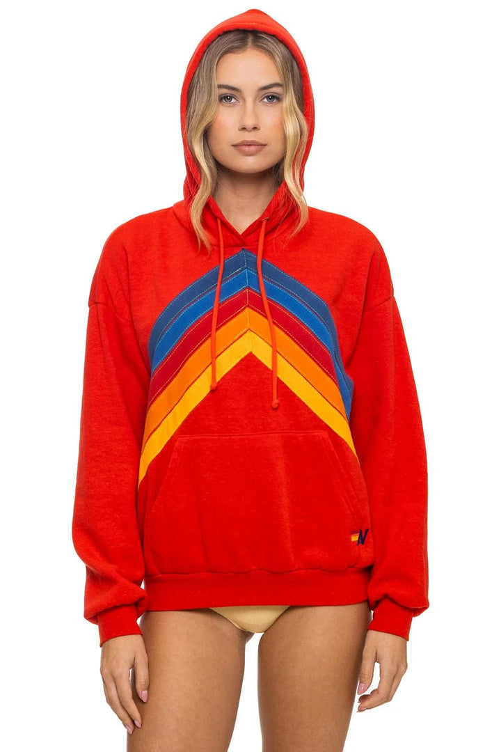 AV Mountain Stitch Chevron Pullover in Red - obligato