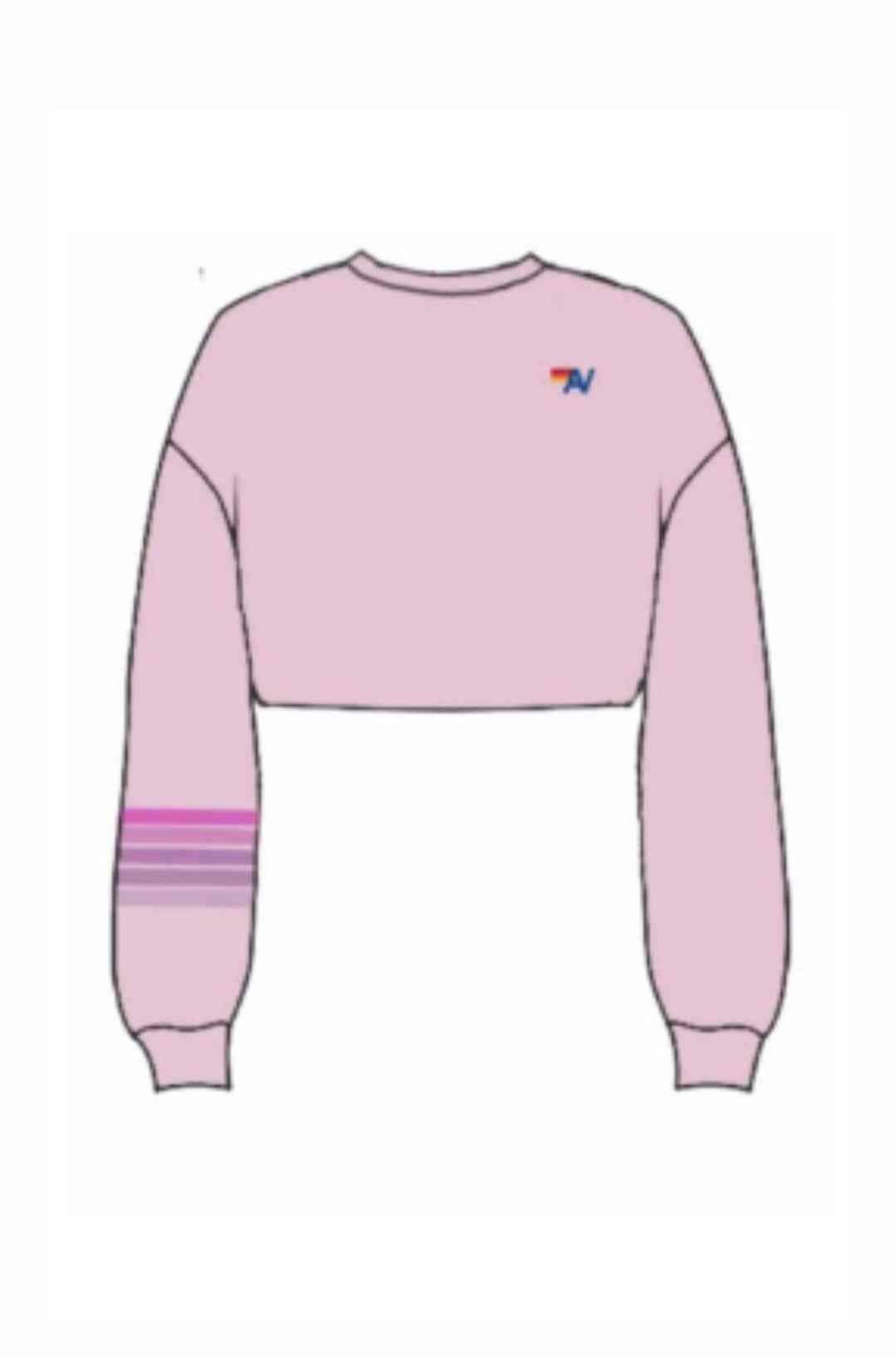 AV Rugby Stitch Cropped Crew Sweatshirt - obligato