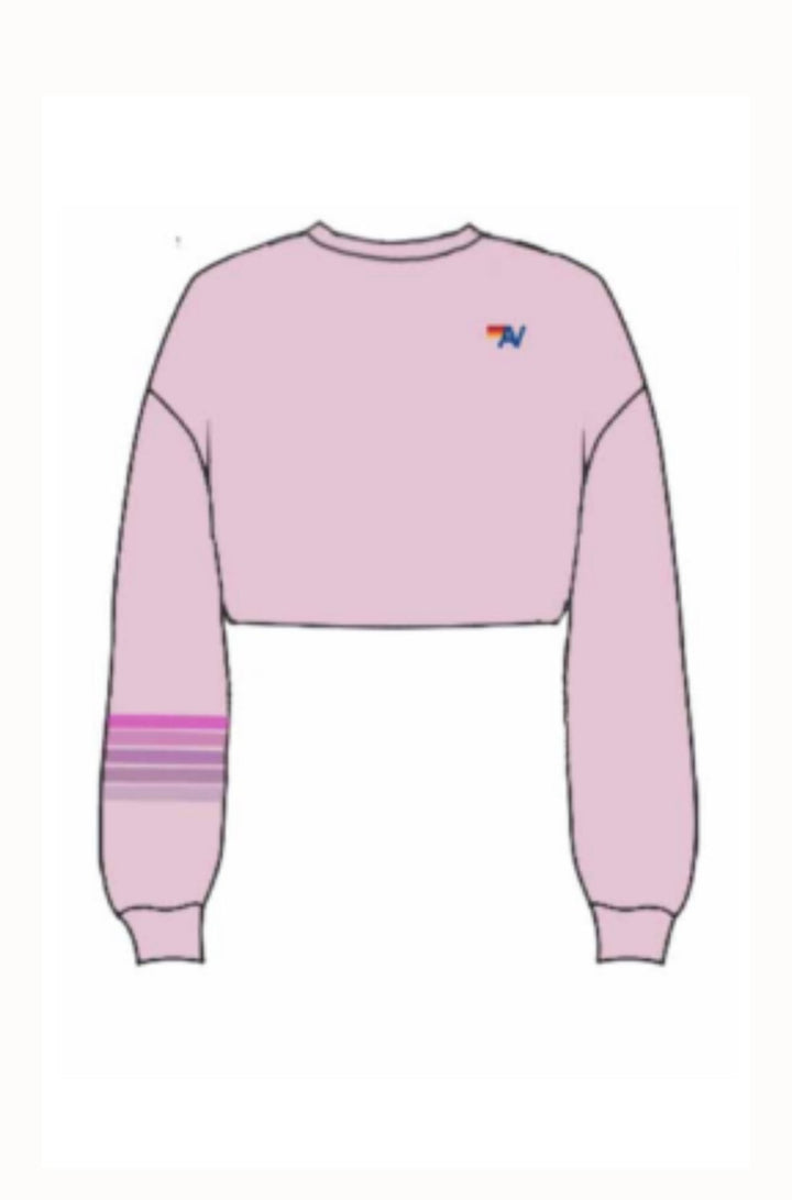 AV Rugby Stitch Cropped Crew Sweatshirt - obligato