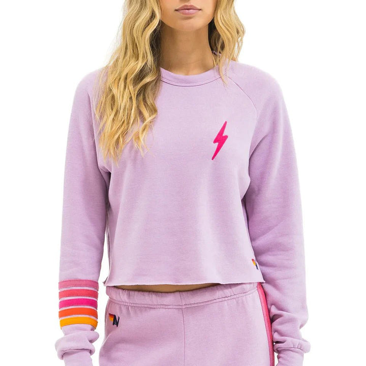 AV Rugby Stitch Cropped Crew Sweatshirt - obligato