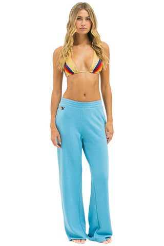 AV Wide Leg Sweatpant in Turquoise - obligato