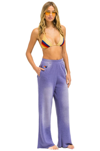 AV Wide Leg Sweatpants in Faded Grape - obligato