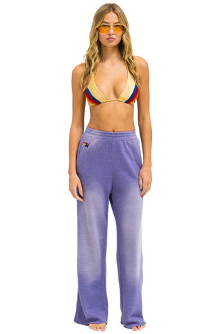 AV Wide Leg Sweatpants in Faded Grape - obligato