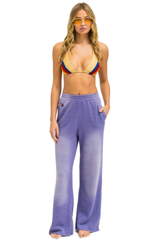 AV Wide Leg Sweatpants in Faded Grape - obligato