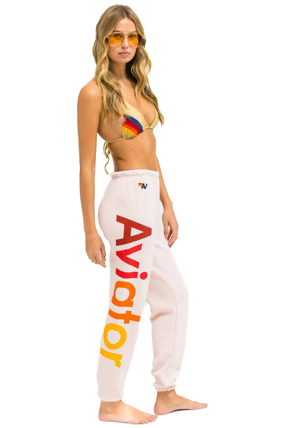 Aviator Nation 2 womens sweatpants in Light Pink - obligato