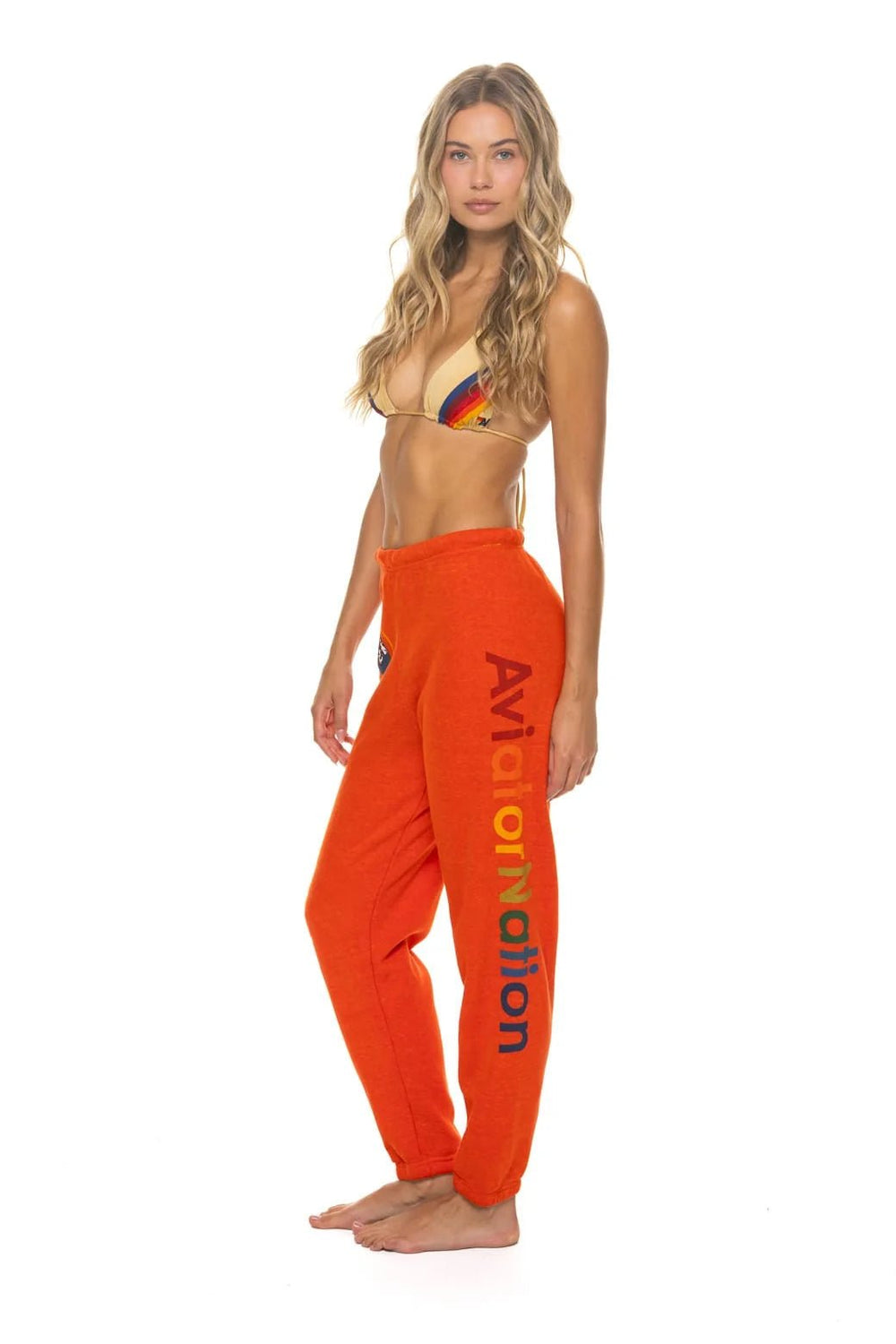Aviator Nation Sweatpants in Orange - obligato