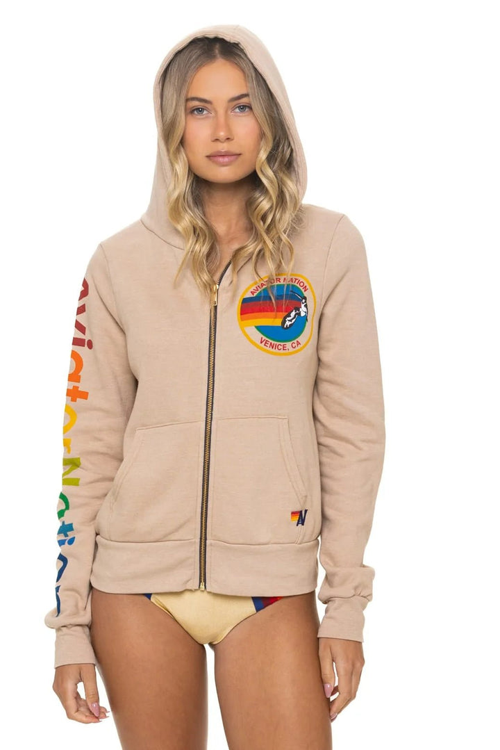 Aviator Nation Venice Hoodie in Sand - obligato